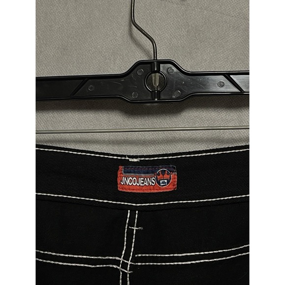 JNCO Jeans Men 32X27 Black Baggy Hip Hop Skate Streetwear Denim Skull‎ Wide Leg - Picture 10 of 10